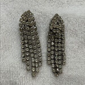 Sparkling Silver Dangle Earrings